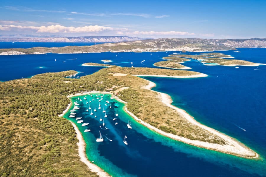 Aerial panoramic view of Palmizana